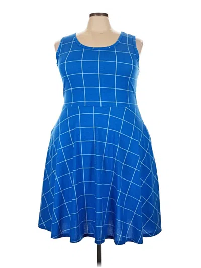 Pre-owned Lularoe Casual Dress In Blue