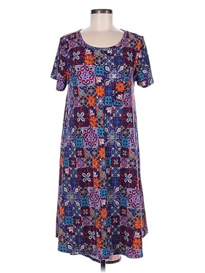 Pre-owned Lularoe Casual Dress In Blue