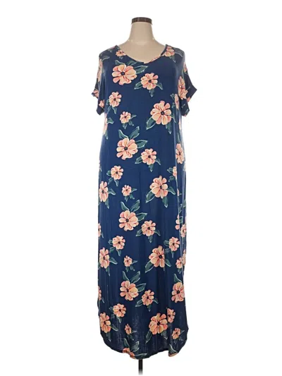 Pre-owned Lularoe Casual Dress In Blue