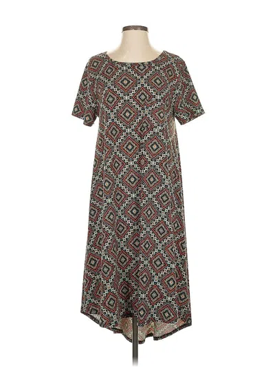 Pre-owned Lularoe Casual Dress In Brown