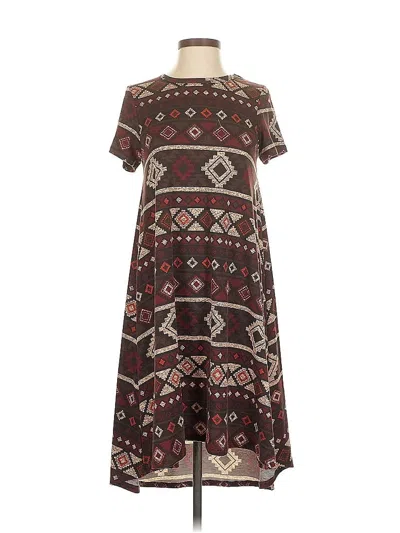 Pre-owned Lularoe Casual Dress In Brown