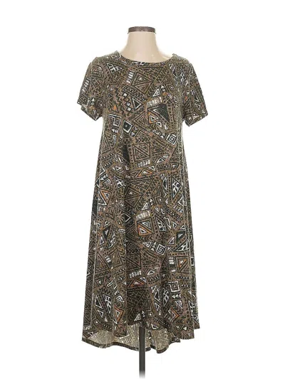 Pre-owned Lularoe Casual Dress In Brown