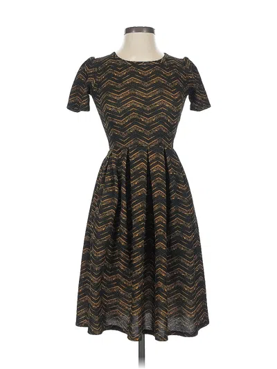 Pre-owned Lularoe Casual Dress In Brown