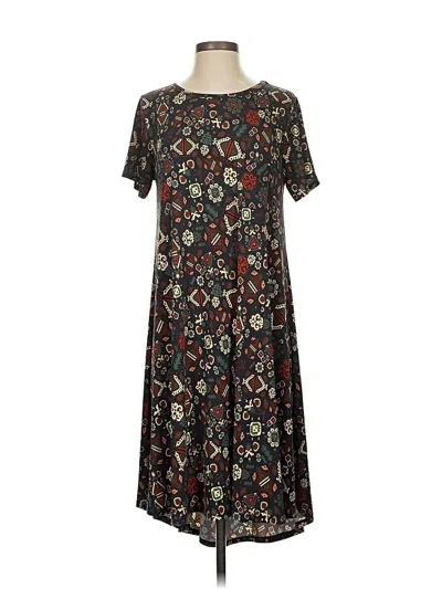 Pre-owned Lularoe Casual Dress In Brown