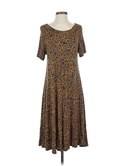Pre-owned Lularoe Casual Dress In Brown