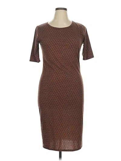 Pre-owned Lularoe Casual Dress In Brown