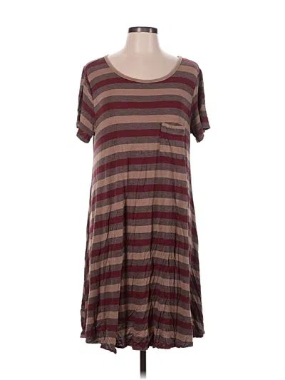 Pre-owned Lularoe Casual Dress In Brown