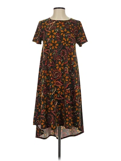 Pre-owned Lularoe Casual Dress In Brown
