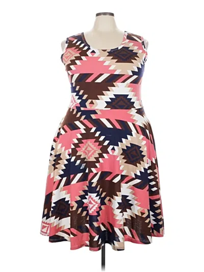 Pre-owned Lularoe Casual Dress In Brown