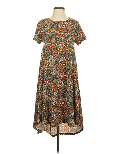 Pre-owned Lularoe Casual Dress In Brown