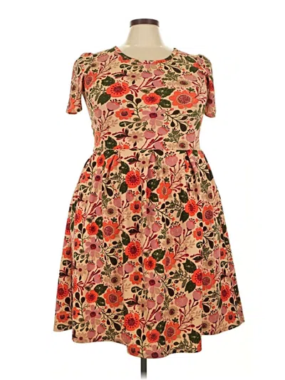 Pre-owned Lularoe Casual Dress In Brown