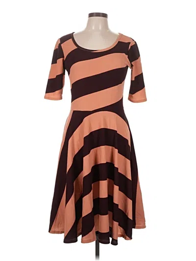 Pre-owned Lularoe Casual Dress In Brown