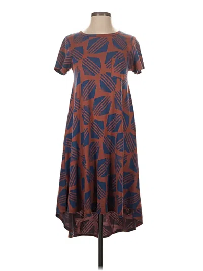 Pre-owned Lularoe Casual Dress In Brown
