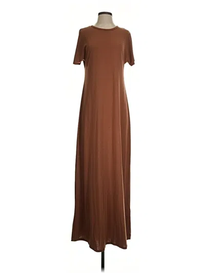 Pre-owned Lularoe Casual Dress In Brown