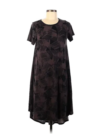 Pre-owned Lularoe Casual Dress In Brown