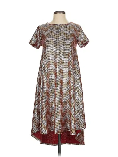 Pre-owned Lularoe Casual Dress In Brown