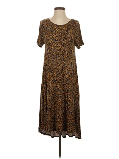 Pre-owned Lularoe Casual Dress In Brown