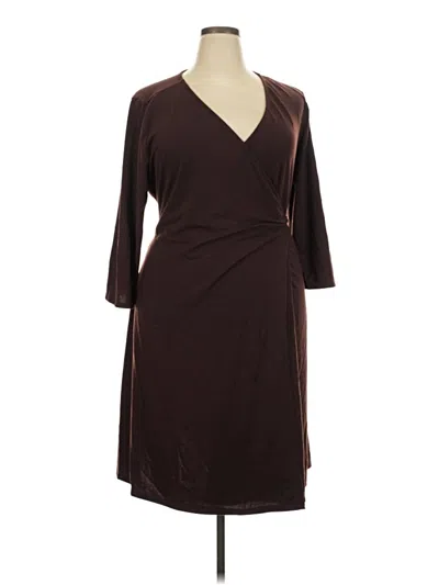 Pre-owned Lularoe Casual Dress In Brown