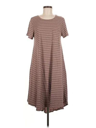 Pre-owned Lularoe Casual Dress In Brown