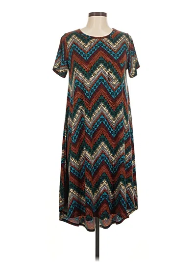 Pre-owned Lularoe Casual Dress In Brown
