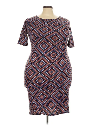 Pre-owned Lularoe Casual Dress In Brown