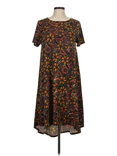 Pre-owned Lularoe Casual Dress In Brown