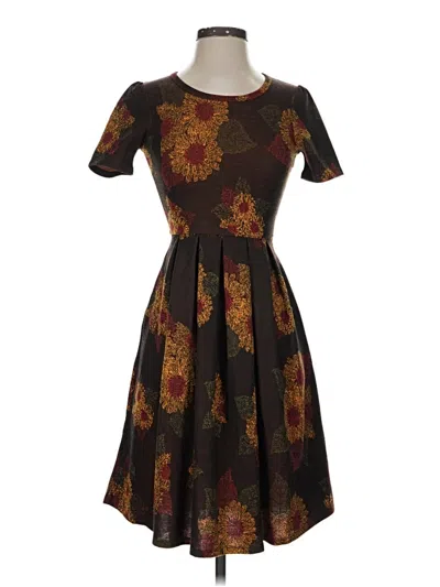 Pre-owned Lularoe Casual Dress In Brown
