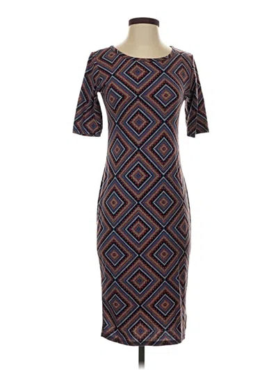 Pre-owned Lularoe Casual Dress In Brown