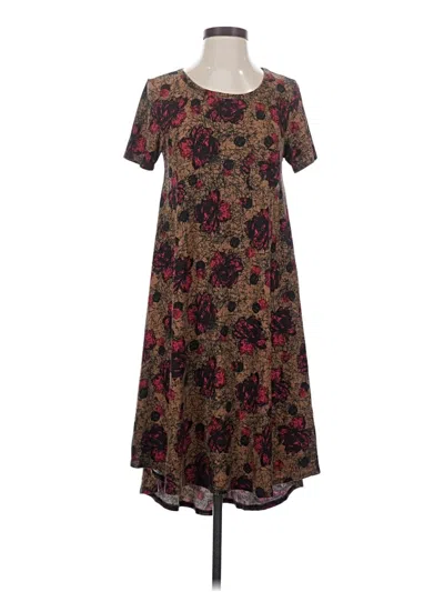 Pre-owned Lularoe Casual Dress In Brown