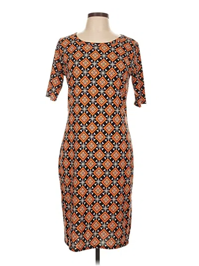Pre-owned Lularoe Casual Dress In Brown