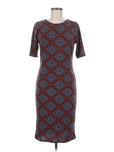Pre-owned Lularoe Casual Dress In Brown