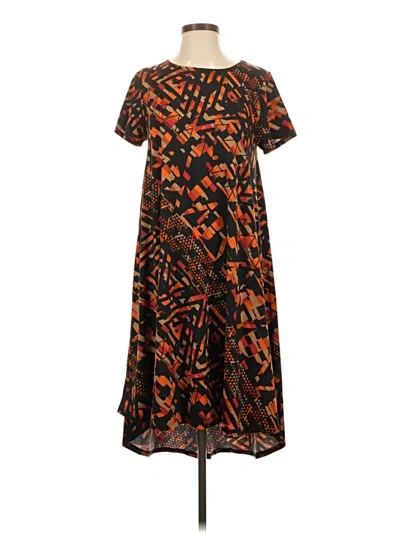 Pre-owned Lularoe Casual Dress In Brown