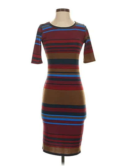 Pre-owned Lularoe Casual Dress In Brown