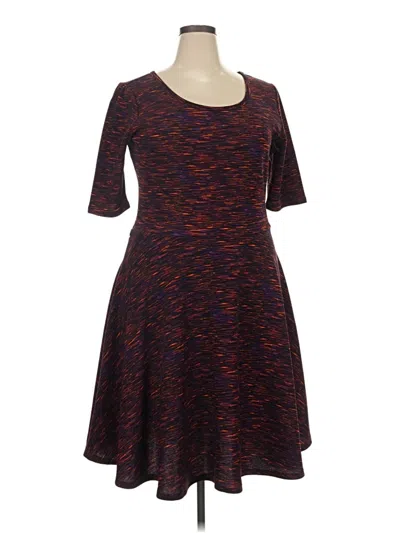 Pre-owned Lularoe Casual Dress In Brown