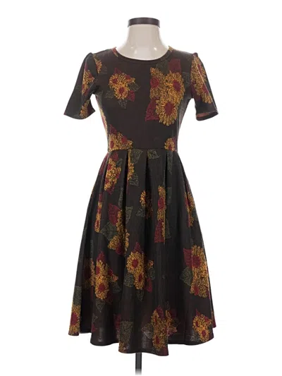 Pre-owned Lularoe Casual Dress In Brown