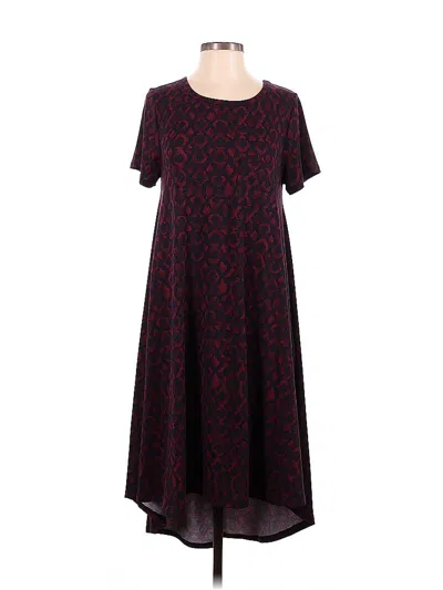 Pre-owned Lularoe Casual Dress In Burgundy
