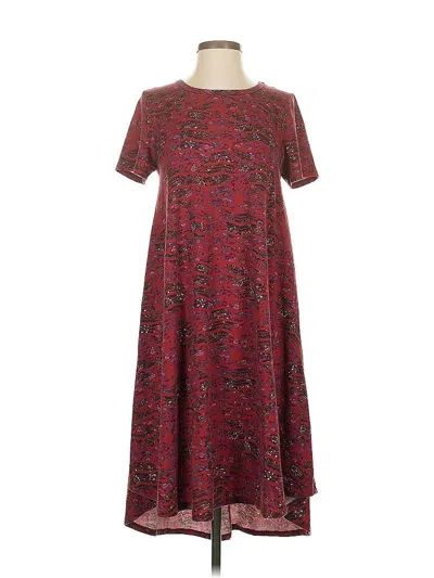 Pre-owned Lularoe Casual Dress In Burgundy