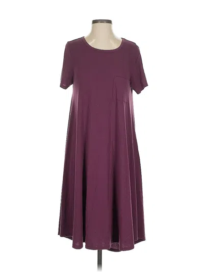 Pre-owned Lularoe Casual Dress In Burgundy