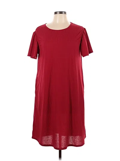 Pre-owned Lularoe Casual Dress In Burgundy