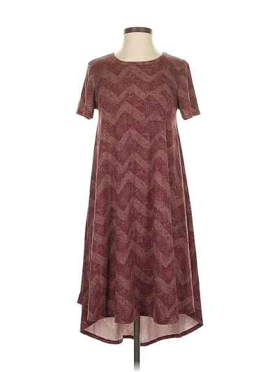 Pre-owned Lularoe Casual Dress In Burgundy