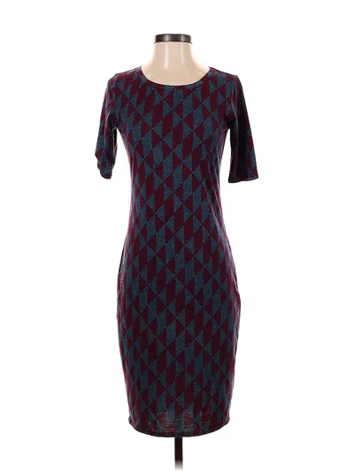 Pre-owned Lularoe Casual Dress In Burgundy