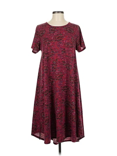 Pre-owned Lularoe Casual Dress In Burgundy