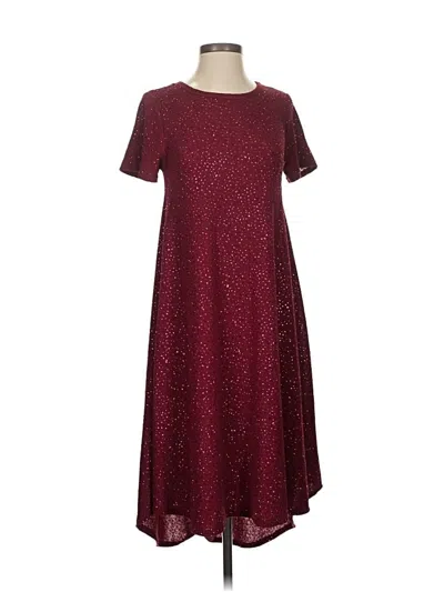 Pre-owned Lularoe Casual Dress In Burgundy