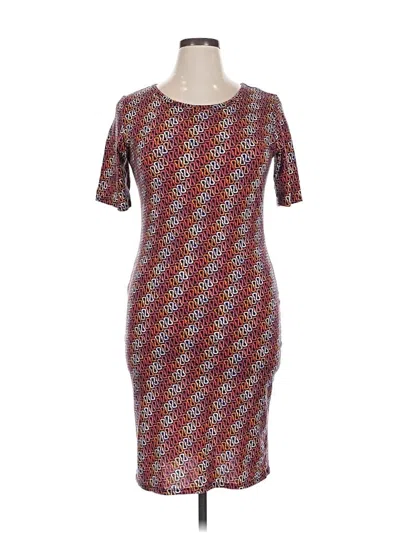 Pre-owned Lularoe Casual Dress In Burgundy
