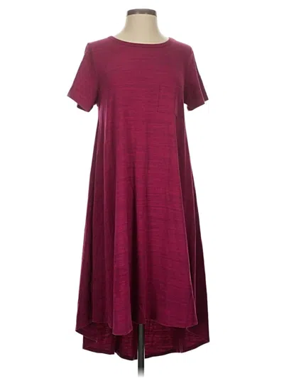 Pre-owned Lularoe Casual Dress In Burgundy