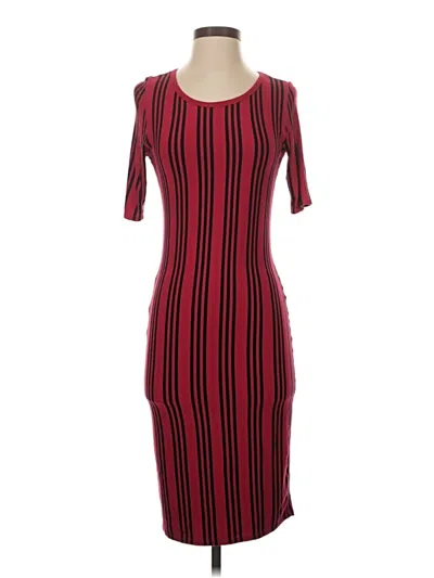 Pre-owned Lularoe Casual Dress In Burgundy