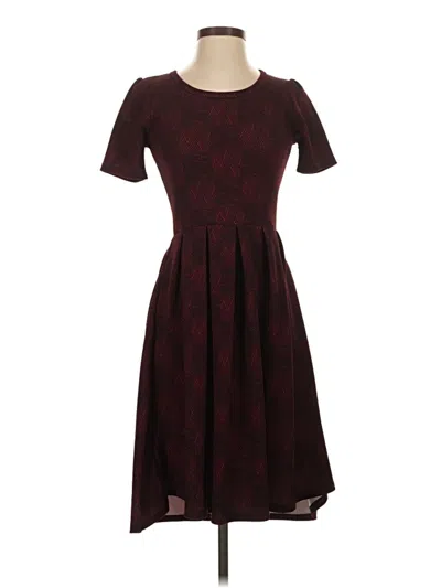 Pre-owned Lularoe Casual Dress In Burgundy
