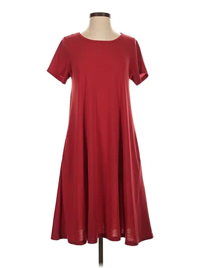 Pre-owned Lularoe Casual Dress In Burgundy