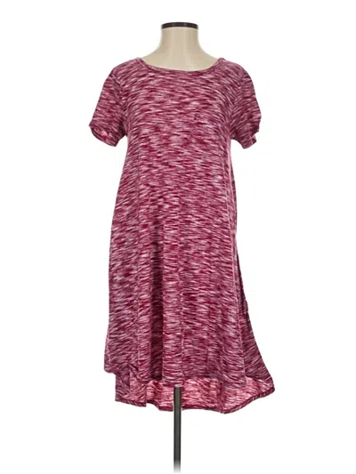 Pre-owned Lularoe Casual Dress In Burgundy