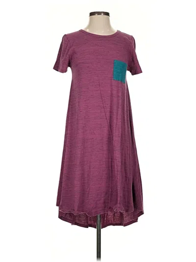 Pre-owned Lularoe Casual Dress In Burgundy